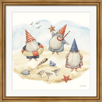 Framed Everyday Gnomes VII-Beach Print
