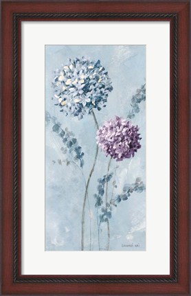 Framed Airy Blooms II Purple Print