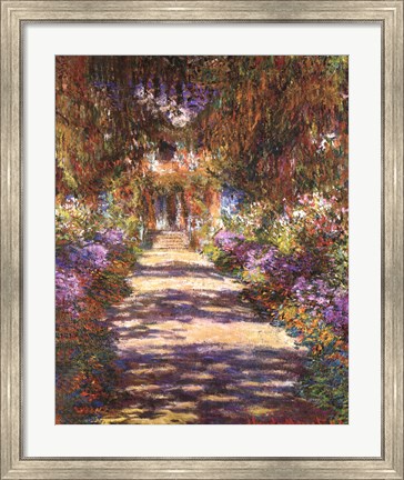 Framed Jardin a Giverny Print