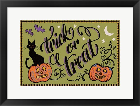 Framed Halloween Expressions I Print