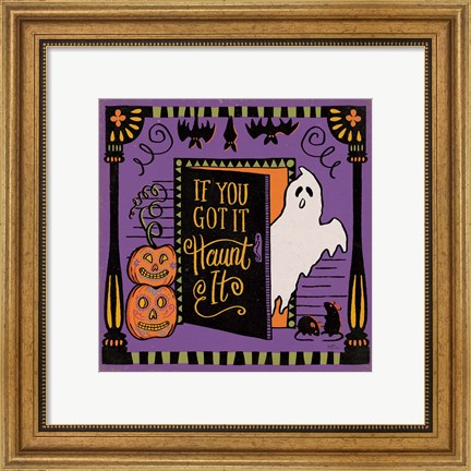 Framed Halloween Expressions V Print