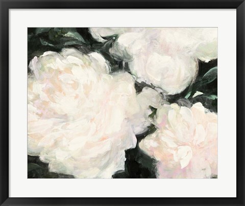 Framed Blushing Summer II on Black Print