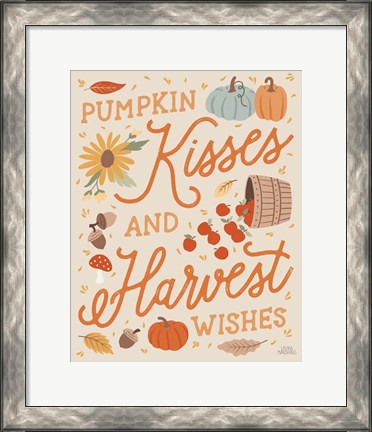 Framed Harvest Wishes III Print