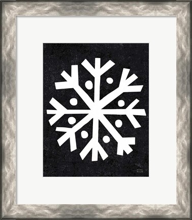 Framed Christmas Whimsy Snowflake Print
