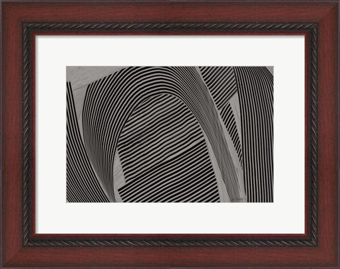 Framed Weaving I Gray Crop Print