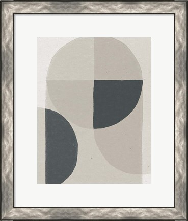 Framed Soft Rain II Dark Gray Print