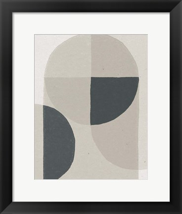 Framed Soft Rain II Dark Gray Print