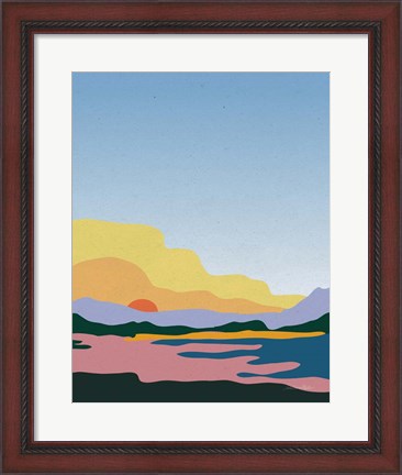 Framed Hills and Valleys III No Clouds Print