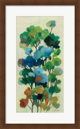 Framed Green Branches II Print