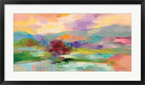 Framed Sunset Lake Hues Print