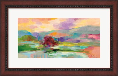 Framed Sunset Lake Hues Print
