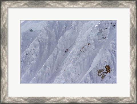 Framed Climbing Nevado Alpamayo Mountain in Peru Print