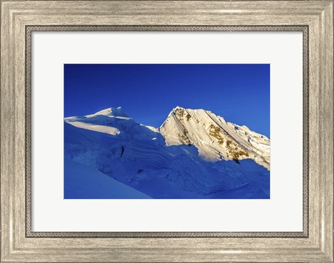 Framed Quitaraju Mountain in the Cordillera Blanca in the Andes Of Peru Print