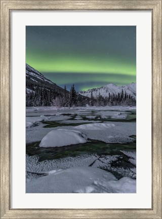 Framed Northern Lights, Annie Lake, Yukon, Canada Print