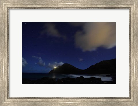 Framed Night Sky in Oahu, Hawaii Print