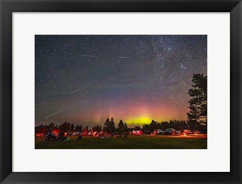 Framed Perseid Meteor Shower and An Aurora Print