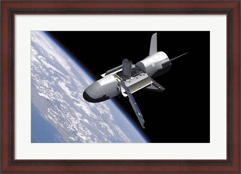 Framed Artist&#39;s Concept of the NASA X-37B Spacecraft Print