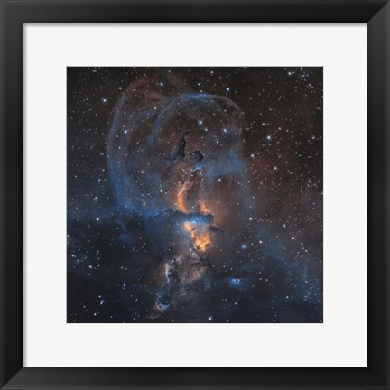 Framed Emission Nebula NGC 3576 in Sagittarius Print