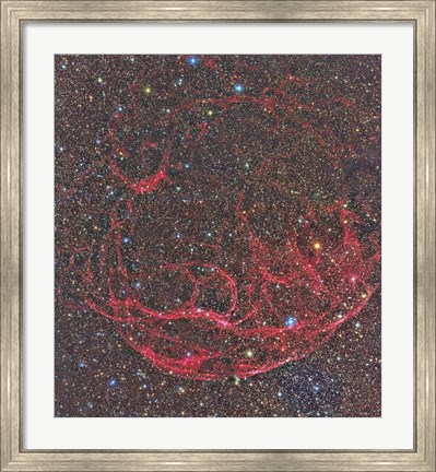 Framed Spaghetti Nebula, Sh2-240 Print