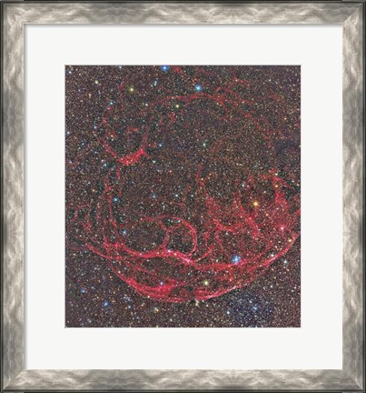 Framed Spaghetti Nebula, Sh2-240 Print