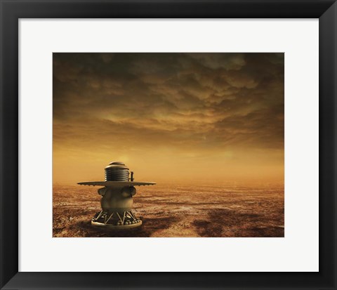 Framed Venera 14 Lander Rests Silently On the Landscape of Venus Print