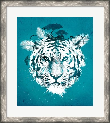 Framed White Tiger Print