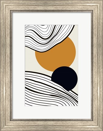 Framed Sun and Moon Rise Print
