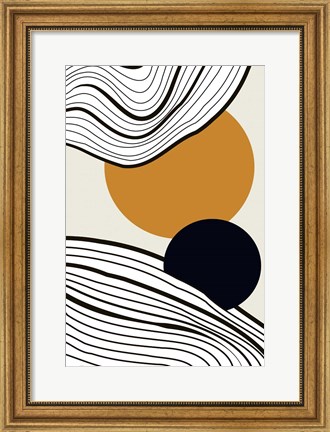 Framed Sun and Moon Rise Print