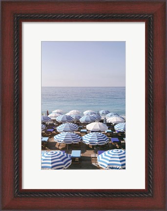 Framed French Riviera Sea Stripes Print