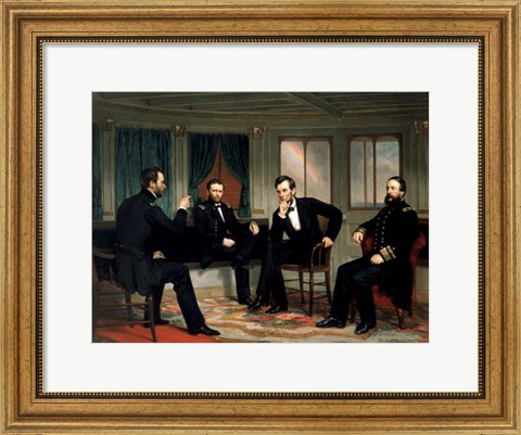 Framed Historic Meeting of the Union High Command during The American Civil War Print
