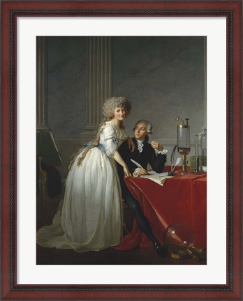Framed Antoine-Laurent de Lavoisier and his Wife Print
