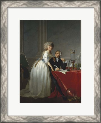 Framed Antoine-Laurent de Lavoisier and his Wife Print