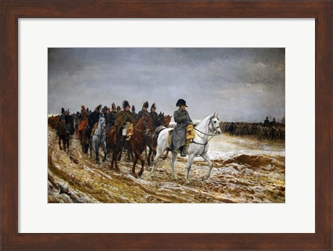 Framed Napoleon Bonaparte returning from Soissons after the Battle of Laon Print