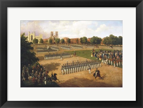 Framed Seventh Regiment assembling for review on Washington Square, New York Print