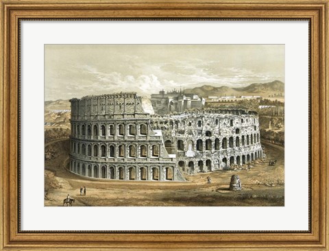 Framed Coliseum at Rome, circa 1872 Print