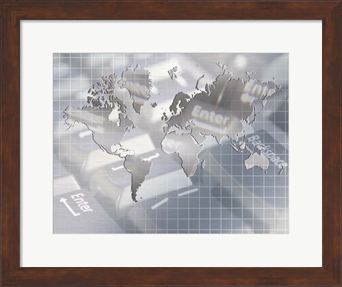 Framed Technology Composition Print