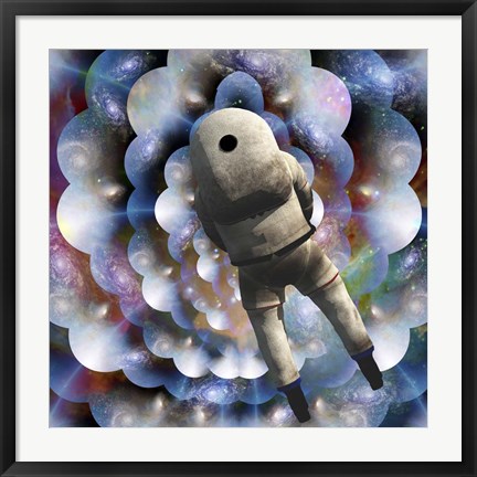 Framed Astronaut in Endless Space Print