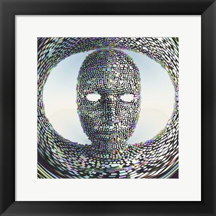 Framed Prismatic Face Mask Print