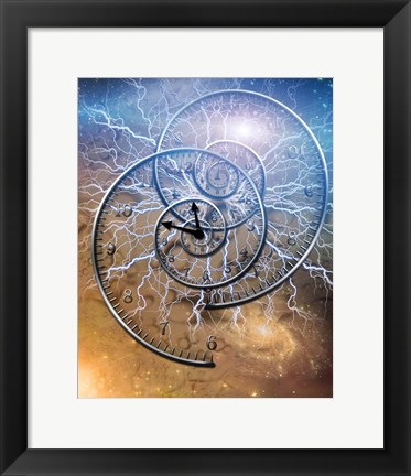 Framed Time Electric Spirals of Eternity Print