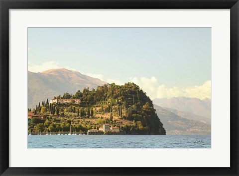 Framed Lake Como Headland Print