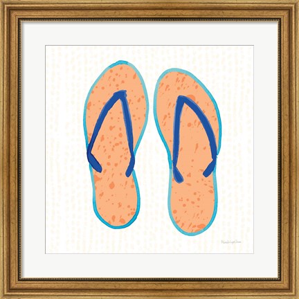 Framed Laguna Flipflops I Print