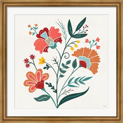 Framed Floral Style II Print