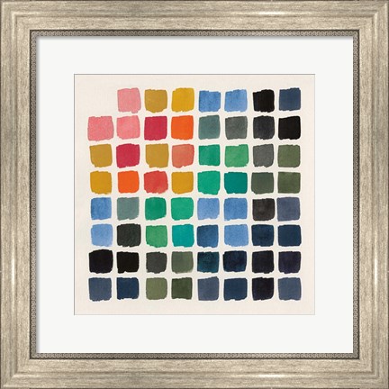 Framed Retro Color Chart Print