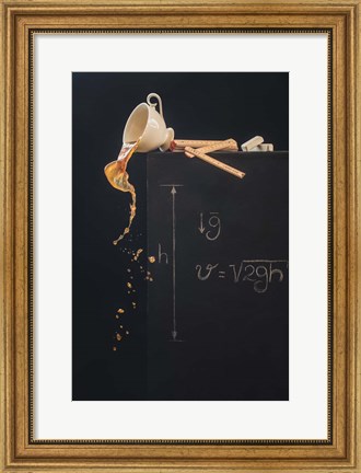 Framed Study With Free Fall Print