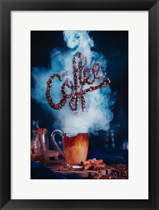 Framed Smell The Coffee Print
