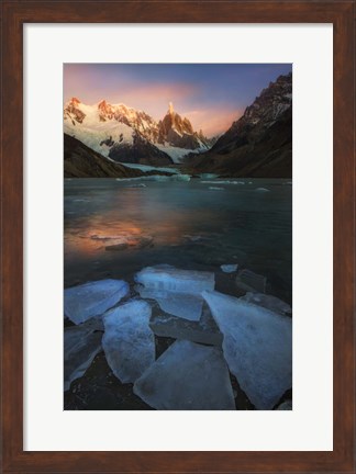Framed Frozen Morning - Laguna Torre Print