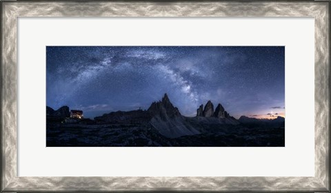 Framed Stars in the Dolomites Print