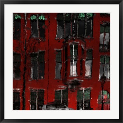 Framed Red House Reflections Print