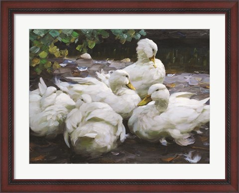 Framed Ducks by the Lake 2 Print