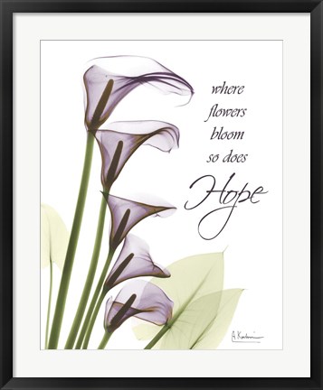 Framed Hope Purple Print